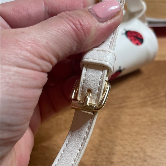 RARE Betsey Johnson Red Ladybug White Crossbody Bag NWT - Picture 14 of 15